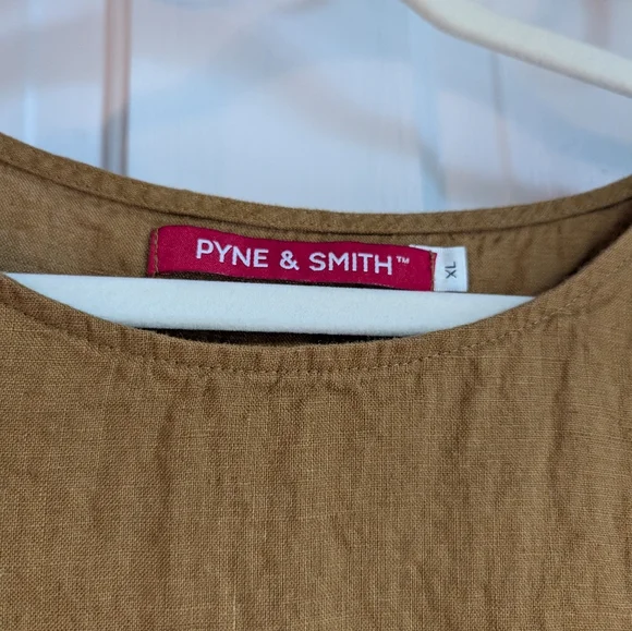 Pyne & Smith No. 15 Linen Day Dress, Cumin, XL - Picture 2 of 9